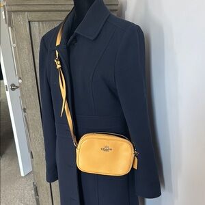 Coach Yellow Leather Crossbody Camera Bag
